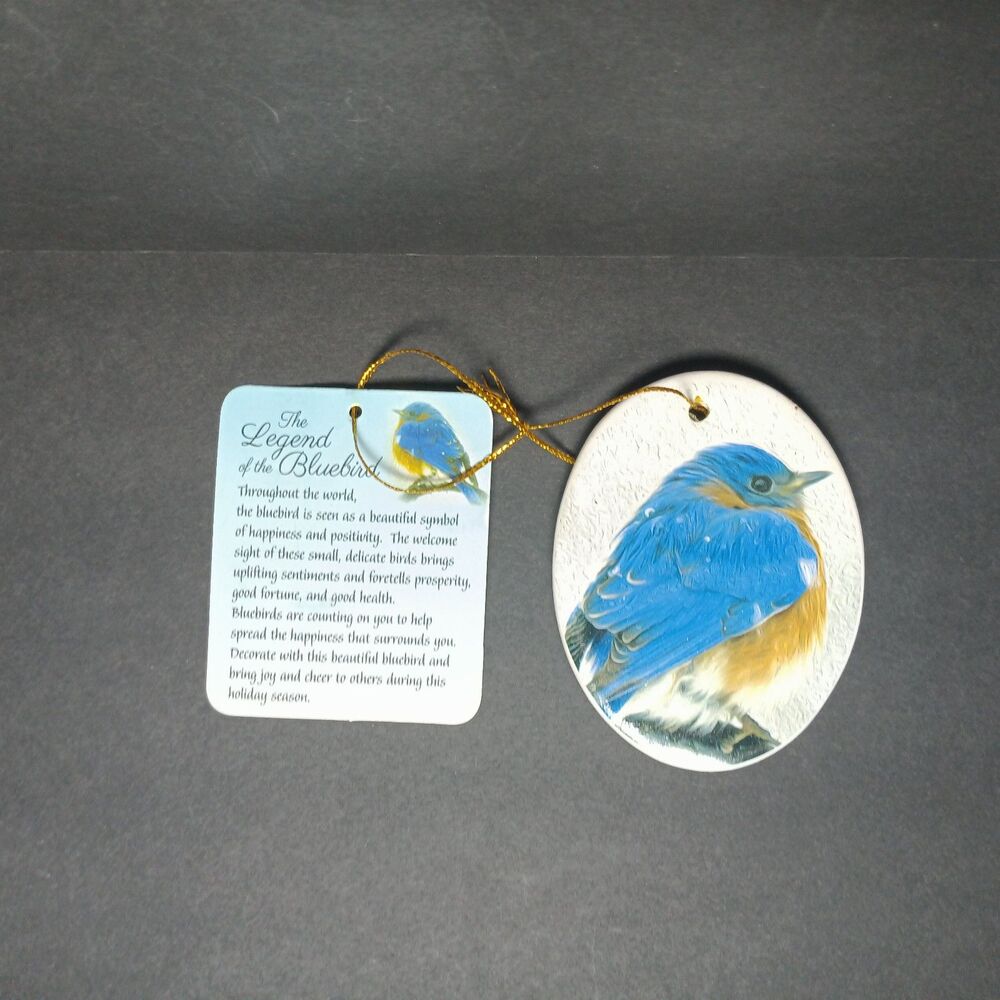 Legend Of The BlueBird Ceramic Hanging Ornament With Story Card